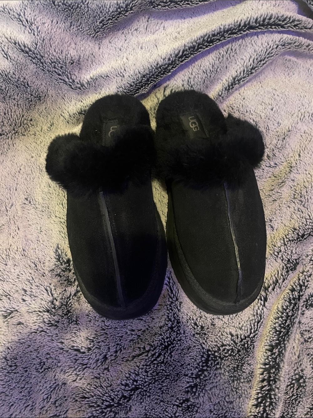 UGG platform suede slippers